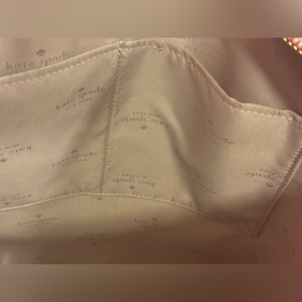 Kate Spade Blue Daily Tote Top Zipper Closure Front Slip Pocket Gently Used EUC - Picture 11 of 17